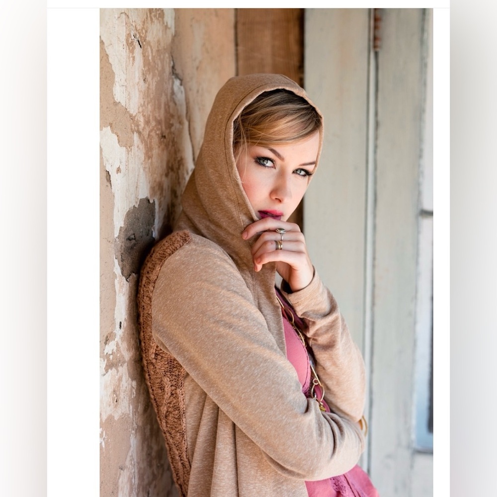 Evy's Tree Lisa Open Cardigan Brown Tan XS